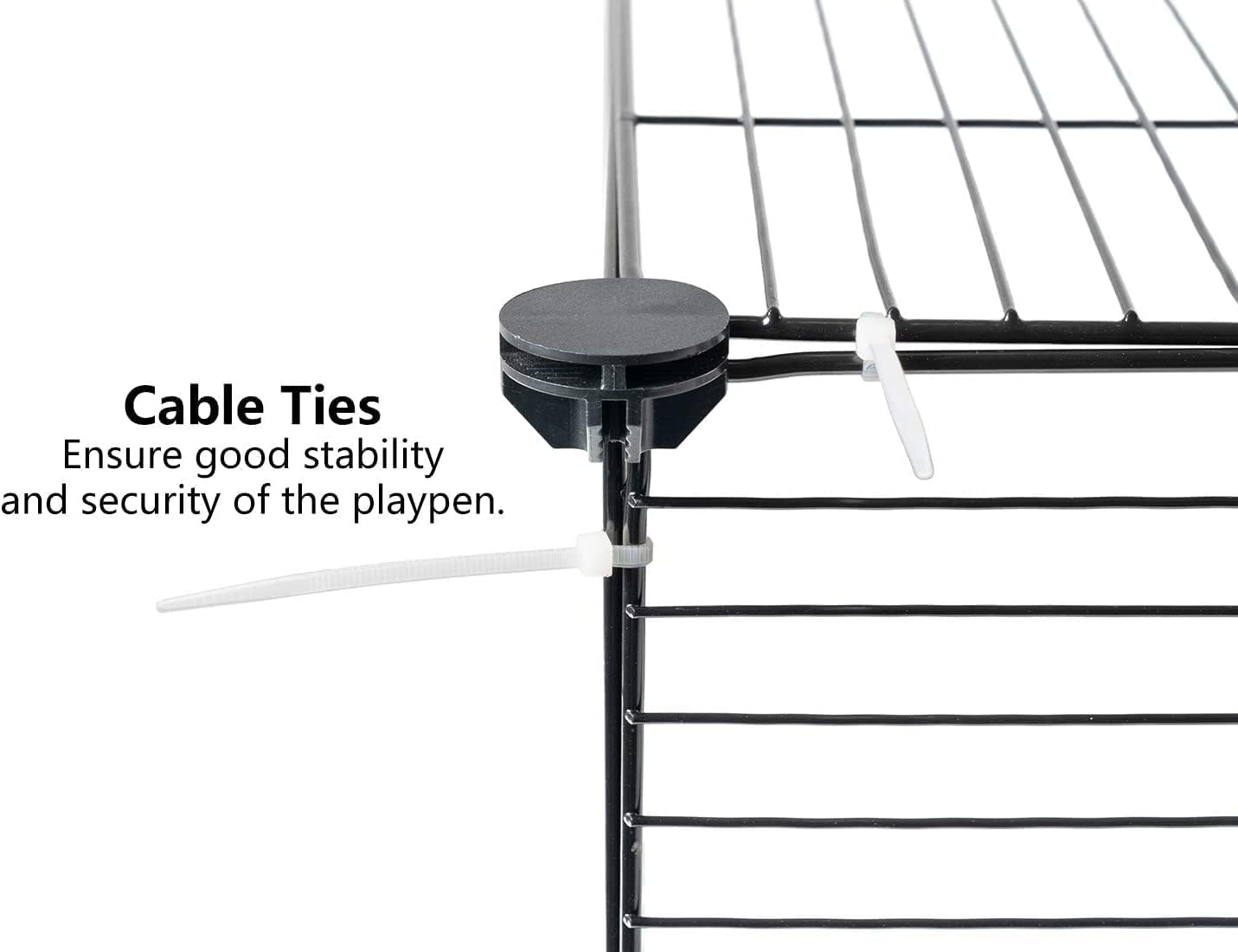 Small Animal Playpen, Guinea Pig Cages, Pet Playpen, Rabbit Cage,Small Animal Cage, Puppy Kitten Dog Playpen, Indoor Outdoor Portable Metal Wire Yard Fence,15 X 12 Inch, 28 Panels, Black