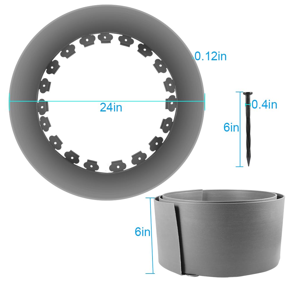 Chicken Dust Bath Tub, Adjustable 25'' Chicken Dust Bath Contain Bottomless Design, Dust Bath for Chickens, Ducks, Turkeys, Quails for Farms, Chicken Coops (Grey)