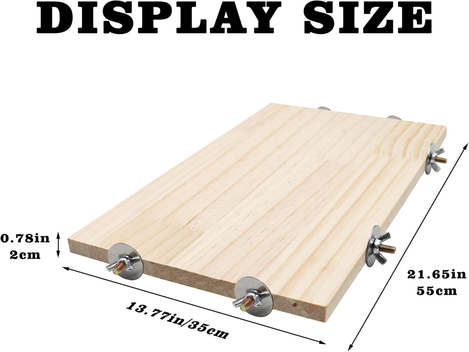 Large Bird Perch, Wooden Platform, Bird Playground, Parakeet Shelf Stand Platform, Bird Perches for Cage, Cage Accessories for Parrots, Rats, Chinchillas, Hamsters, Squirrels, Sugar Gliders