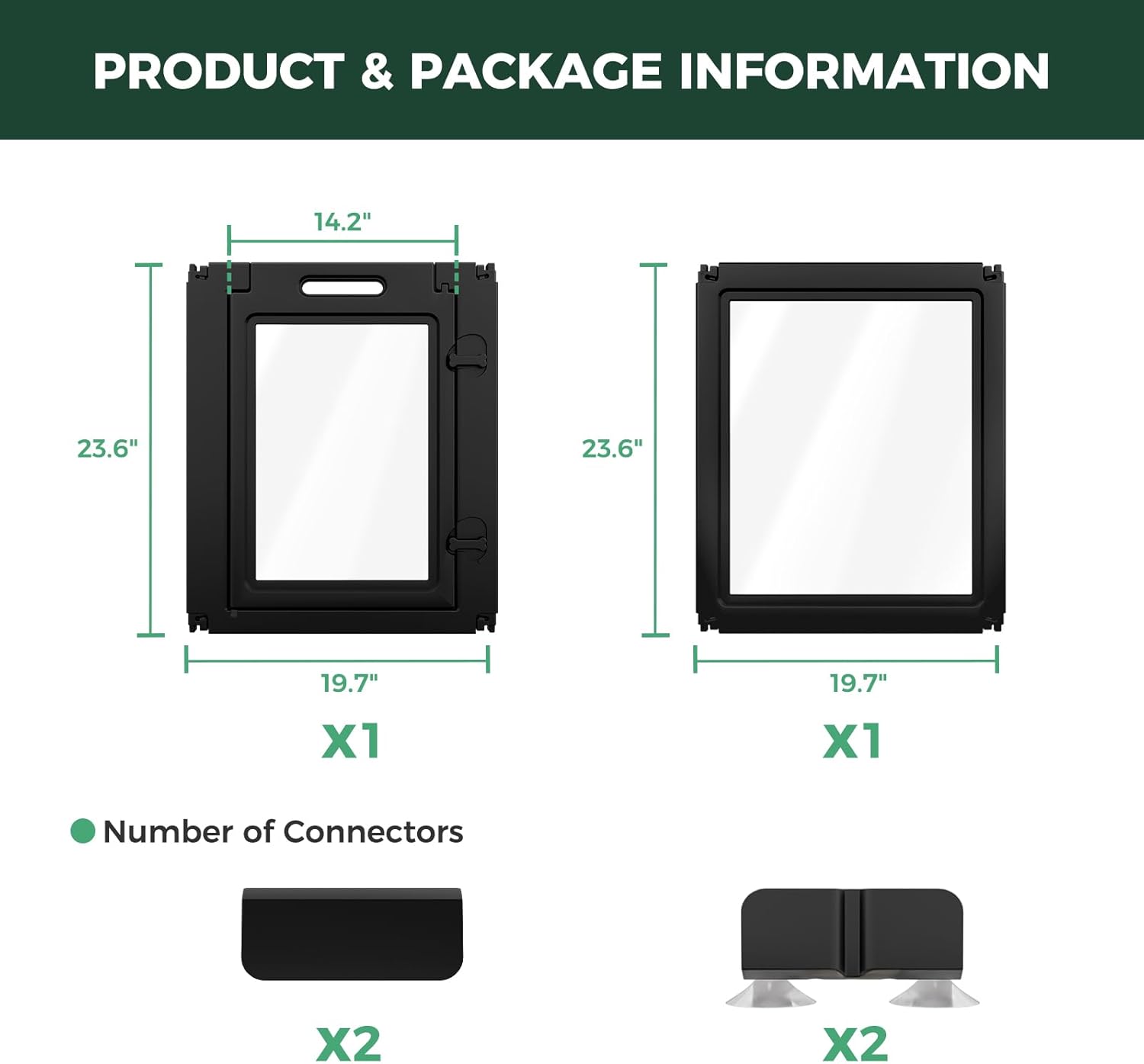 FXW AuraSpace Acrylic Indoor Dog Playpen for Small Dogs, 24 inch, 2 Panels, Includes 1 Gate & 1 Panel, Black