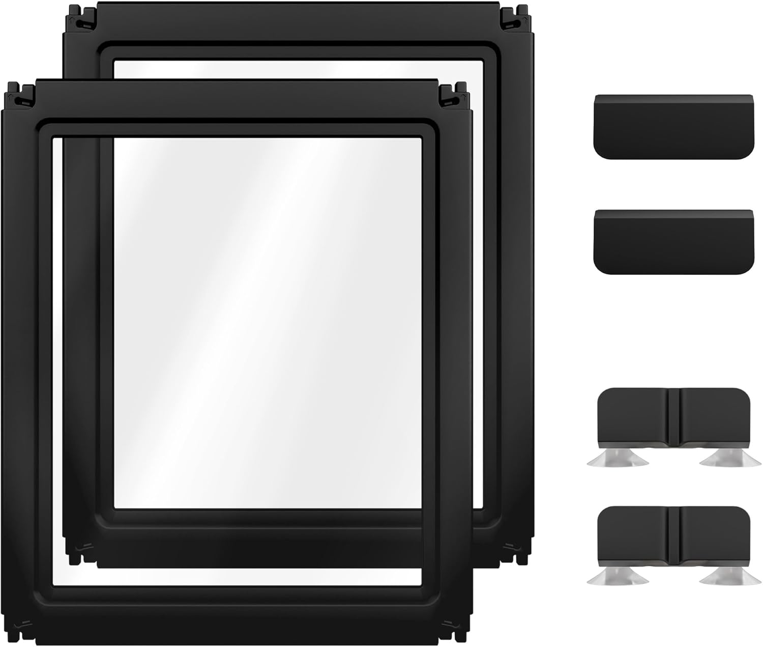 FXW AuraSpace Acrylic Indoor Dog Playpen for Small Dogs, 24 inch, 2 Panels, Black