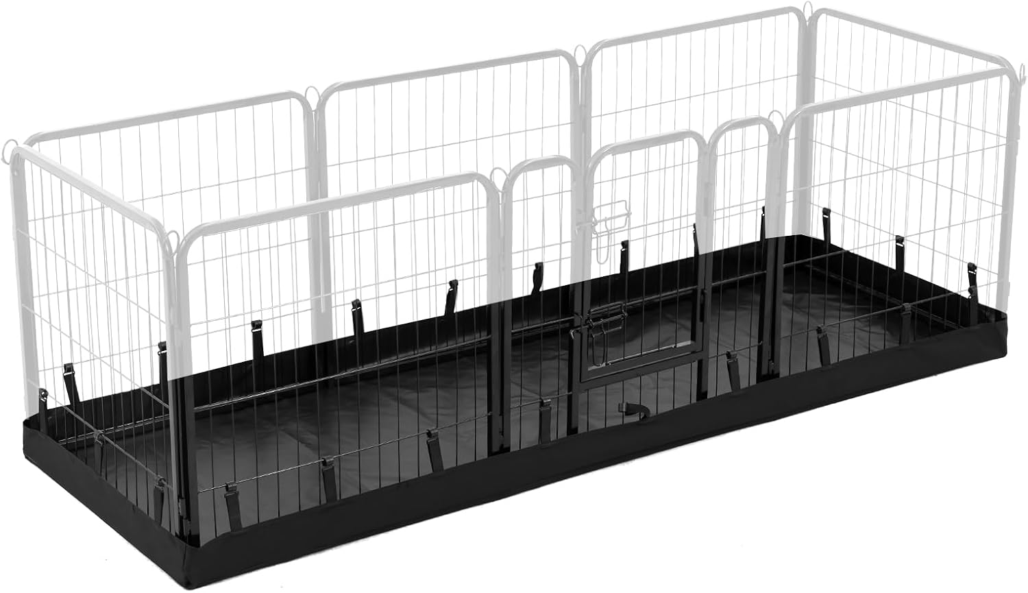 PJYuCien Rectangle Dog Playpen Bottom - Fits 8 Panels, 24'' Width, 24''x72'' Size, 600D Oxford Cloth, Waterproof