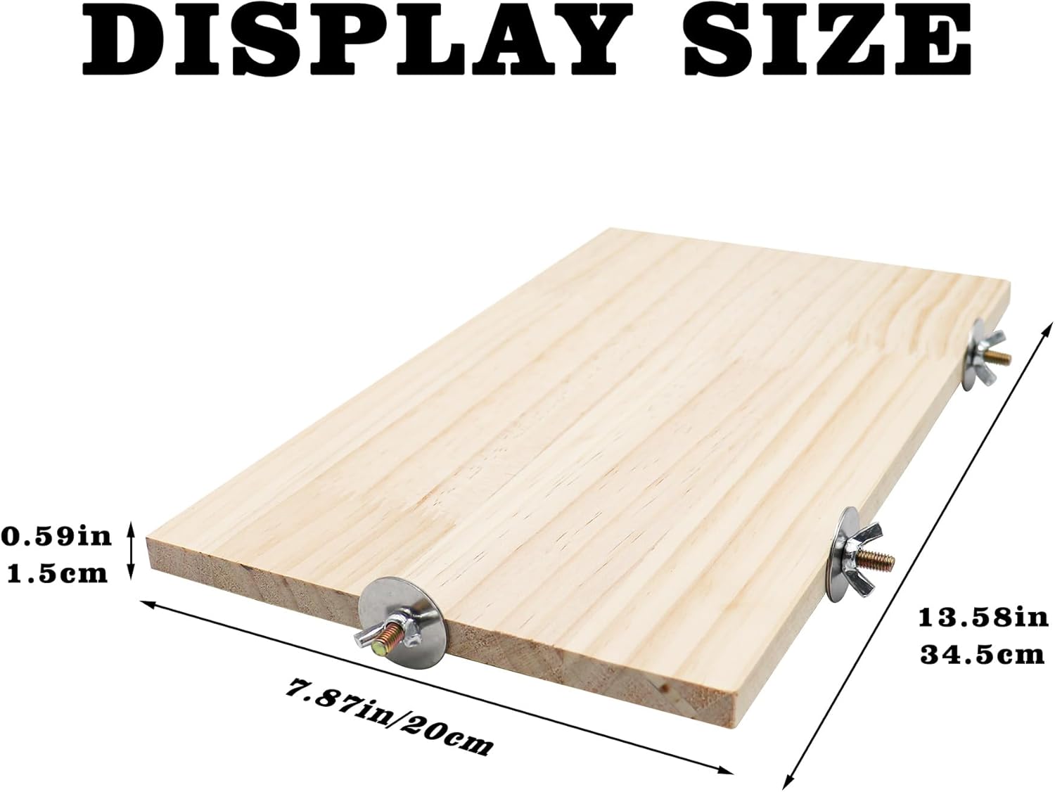 Large Bird Perch, Wooden Platform, Bird Playground, Parakeet Shelf Stand Platform, Bird Perches for Cage, Cage Accessories for Parrots, Rats, Chinchillas, Hamsters, Squirrels, Sugar Gliders