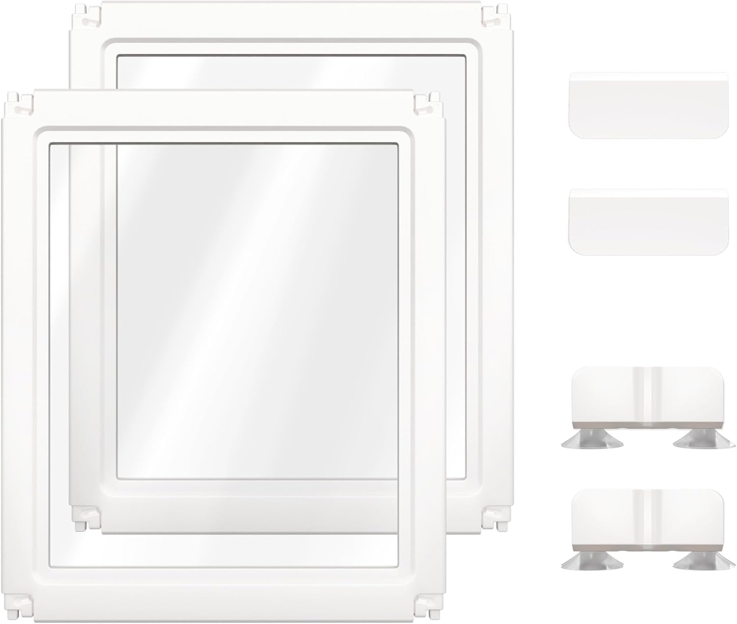 FXW AuraSpace Acrylic Indoor Dog Playpen for Small Dogs, 24 inch, 2 Panels, White