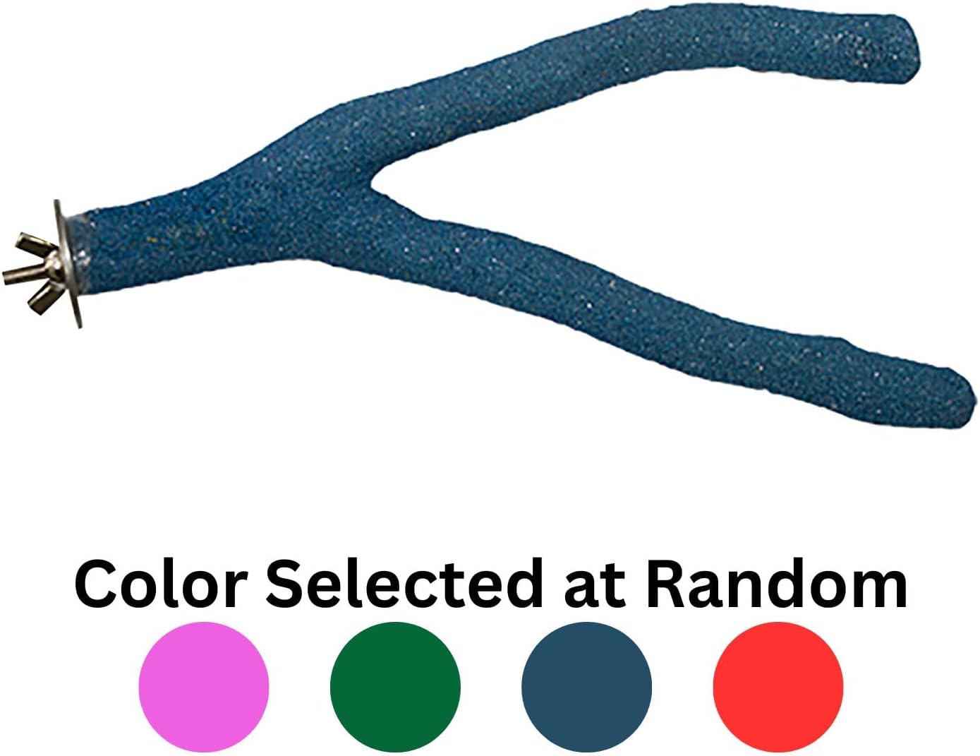 Sandy Branch (Forked) - Durable Multi-Branch Nail Trimming Perch Stand Cage Accessory - Sugar Gliders, Squirrels, Degus, Marmosets, Monkeys, Parrots, Birds, Rats & Other Small Pets (Assorted Colors)