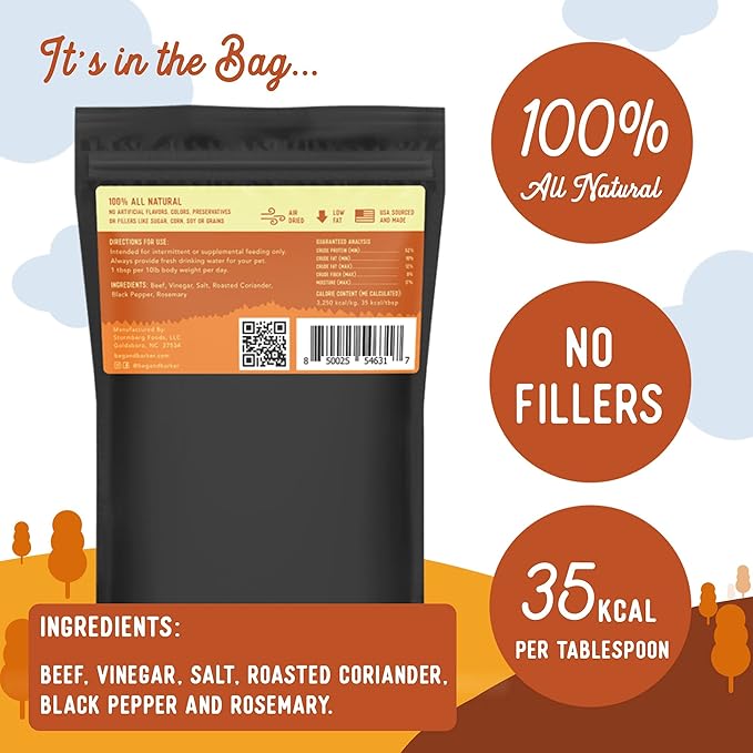 Beg & Barker Beef Dog Food Topper - Premium Meal Mixer - All Natural, High Protein Beef Topper (5 oz, Pack of 1)