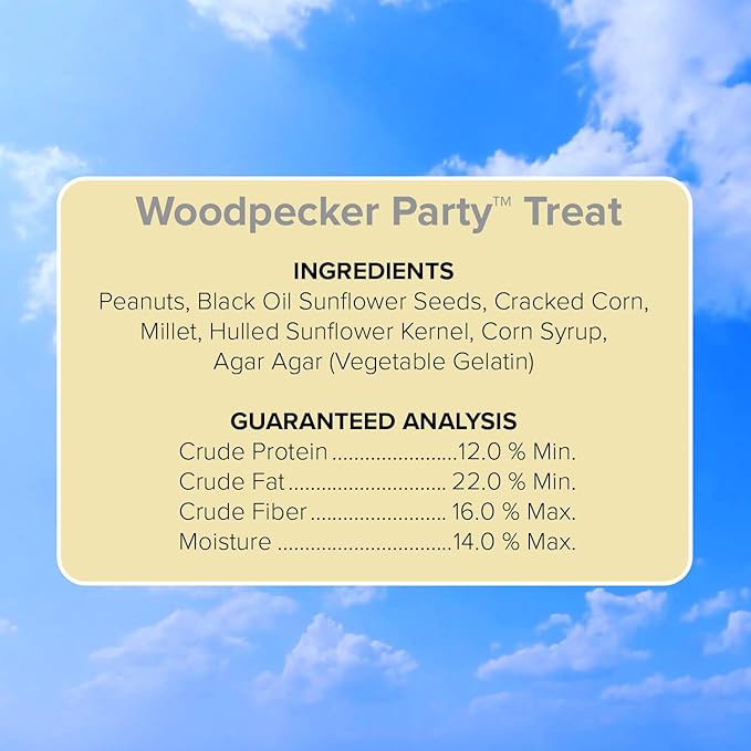 Blue Seal Woodpecker Suet Treat Bars for Wild Birds - No Mess Suet Feed, Food for Woodpeckers, Cardinals, Sparrows & More - 8 oz Bird Seed Cakes (Pack of 12)