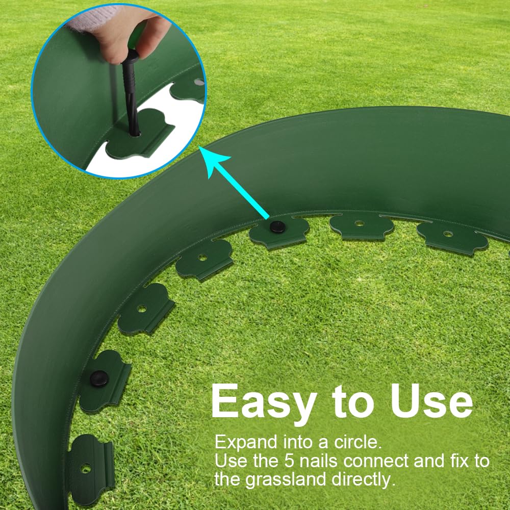 Chicken Dust Bath Tub, Adjustable 25'' Chicken Dust Bath Contain Bottomless Design, Dust Bath for Chickens, Ducks, Turkeys, Quails for Farms, Chicken Coops (Green)