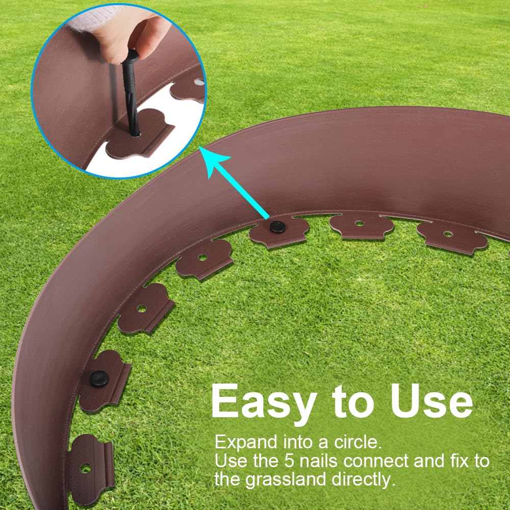 Chicken Dust Bath Tub, Adjustable 25'' Chicken Dust Bath Contain Bottomless Design, Dust Bath for Chickens, Ducks, Turkeys, Quails for Farms, Chicken Coops (Brown)