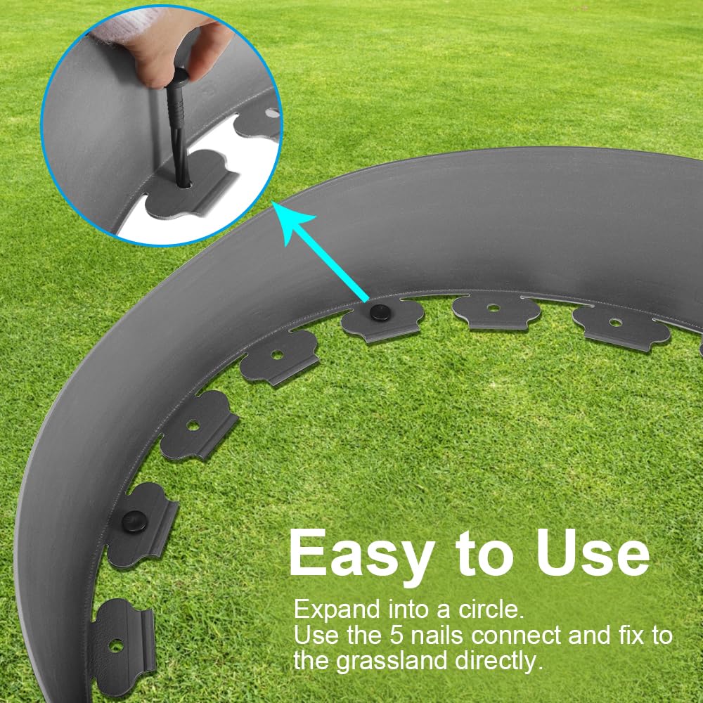 Chicken Dust Bath Tub, Adjustable 25'' Chicken Dust Bath Contain Bottomless Design, Dust Bath for Chickens, Ducks, Turkeys, Quails for Farms, Chicken Coops (Grey)