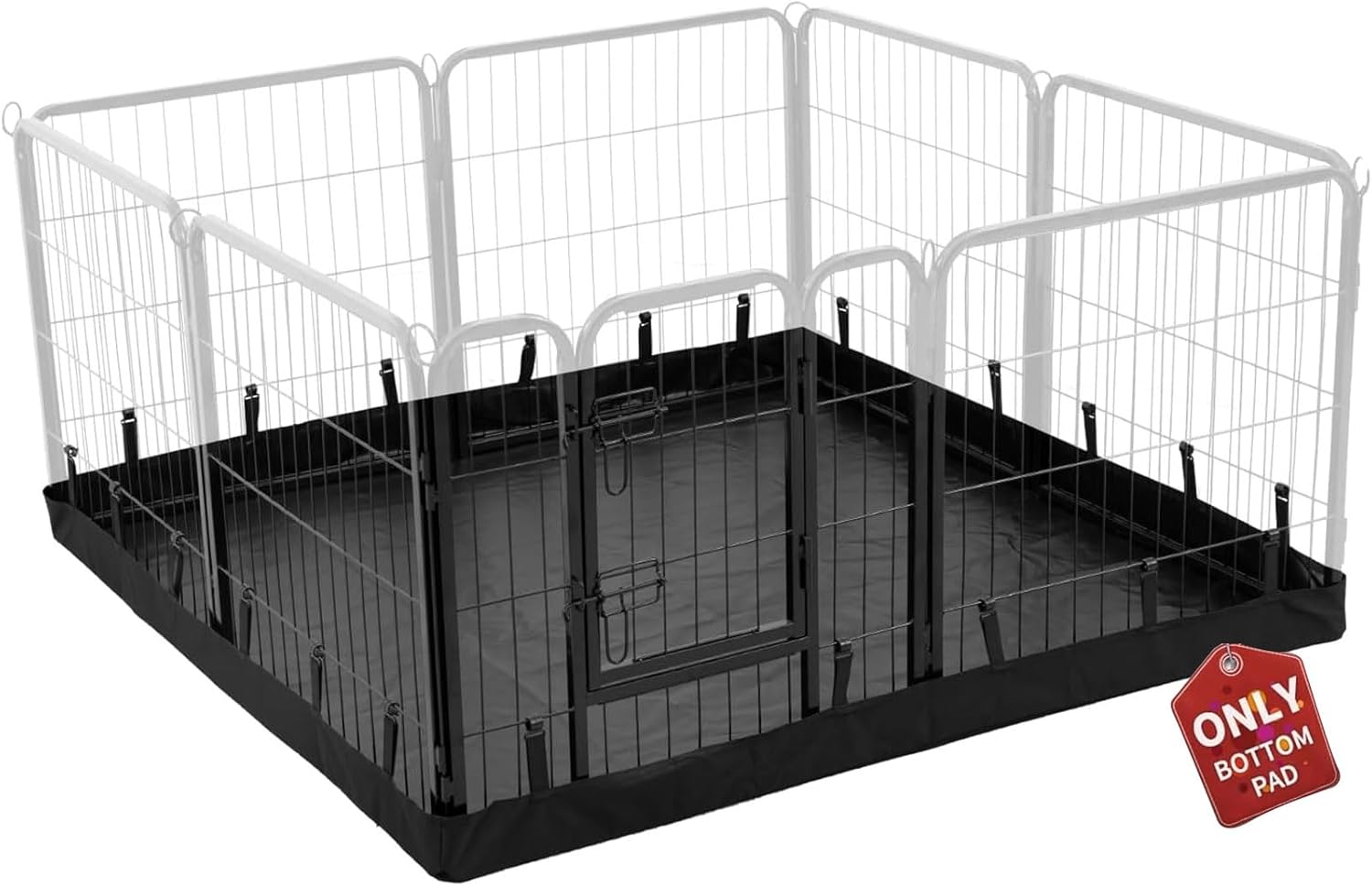 PJYuCien Rectangle Dog Playpen Bottom Pad - Fits 8 Panels 24" Width Metal Dog Pen -48"x48" Size 600D Oxford Cloth Waterproof Playpen Bottom Pad (Note:No Playpen)