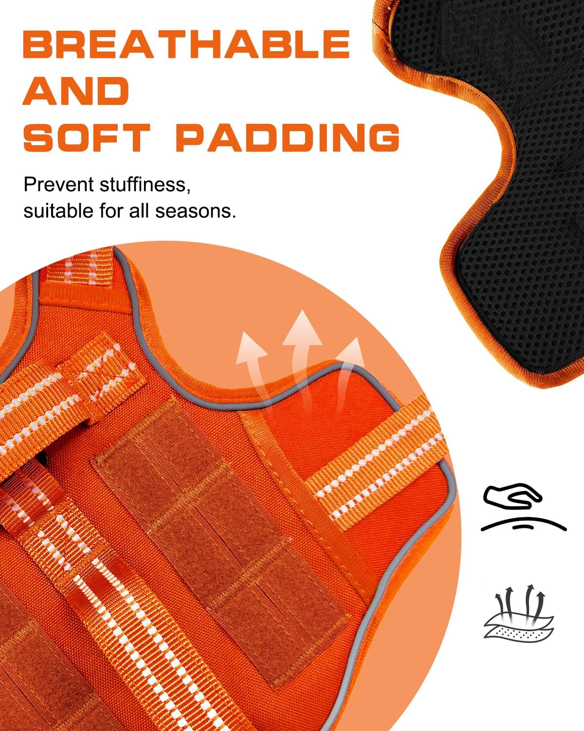 Dog Harness for Large Dogs Heavy Duty, No Pull Tactical Dog Harness with Molle System, Easy On and Off Service Dog Vest, Breathable Padded, Adjustable Reflective Pet Vest for Walking Hiking Training