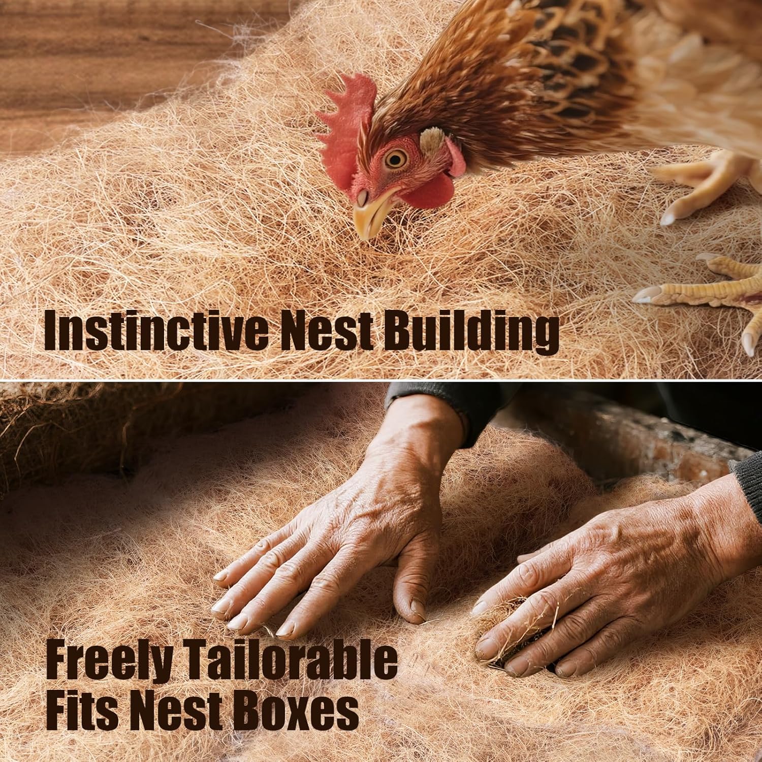 Laying Hen Nesting Pads，Premium Bedding for Chicken Nesting Box, Chicken Coop Accessories, 13x13 (12pack)